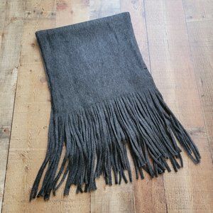 Lucky Brand Dark Gray Scarf with Fringe